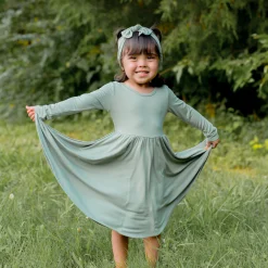 Knotted Bow Headband in Thyme