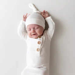 Knotted Gown with Hat Set in Cloud