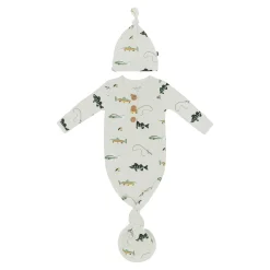 Knotted Gown with Hat Set in Fishing