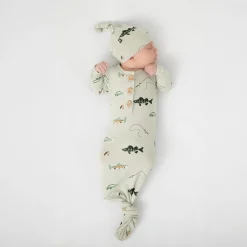 Knotted Gown with Hat Set in Fishing