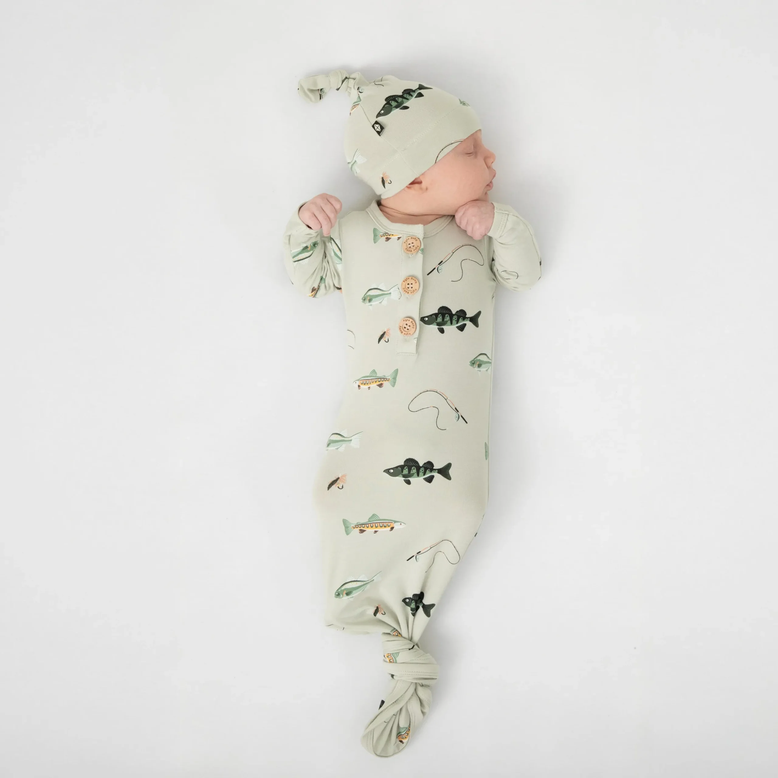 Knotted Gown with Hat Set in Fishing