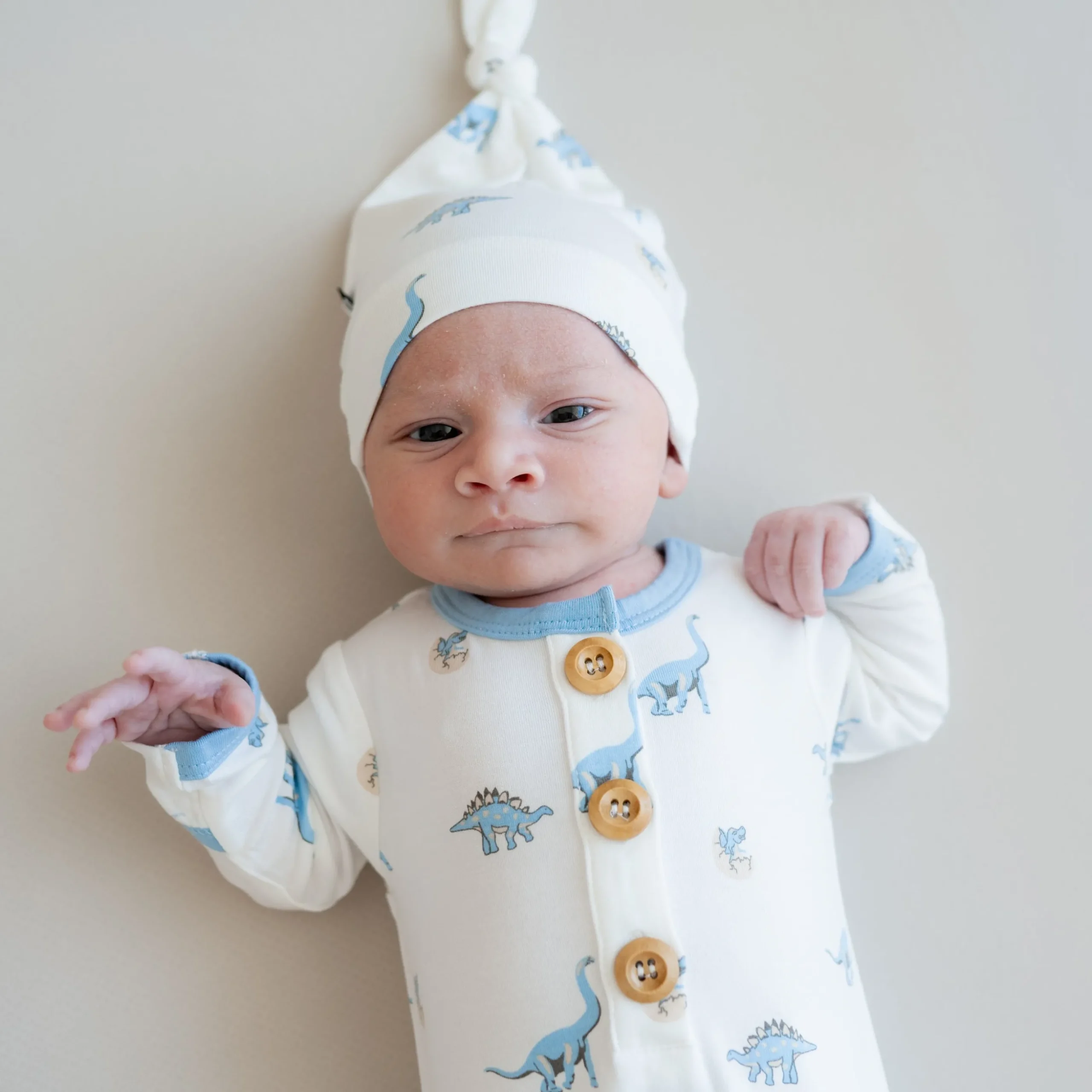 Knotted Gown with Hat Set in Jurassic