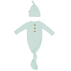 Knotted Gown with Hat Set in Sage