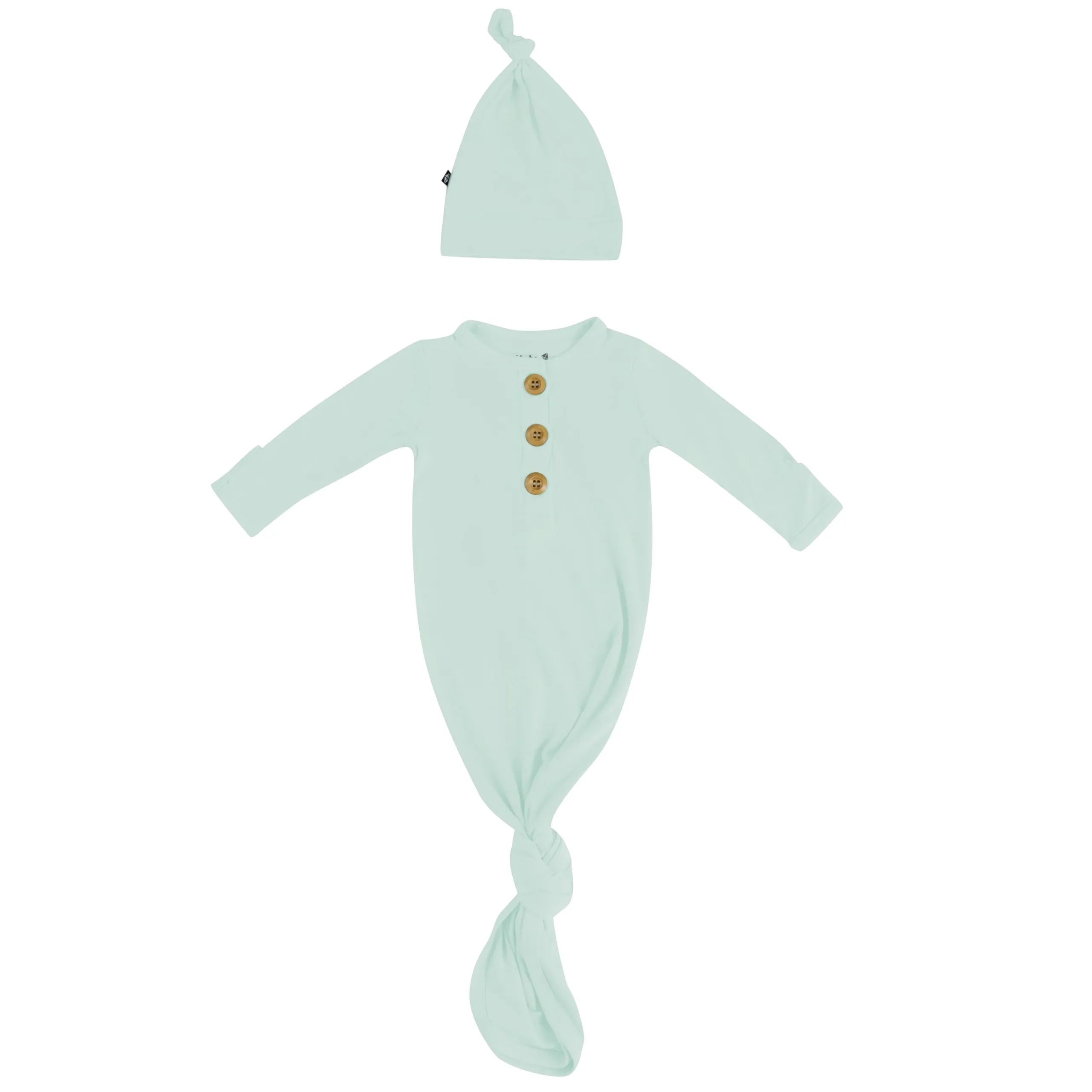 Knotted Gown with Hat Set in Sage