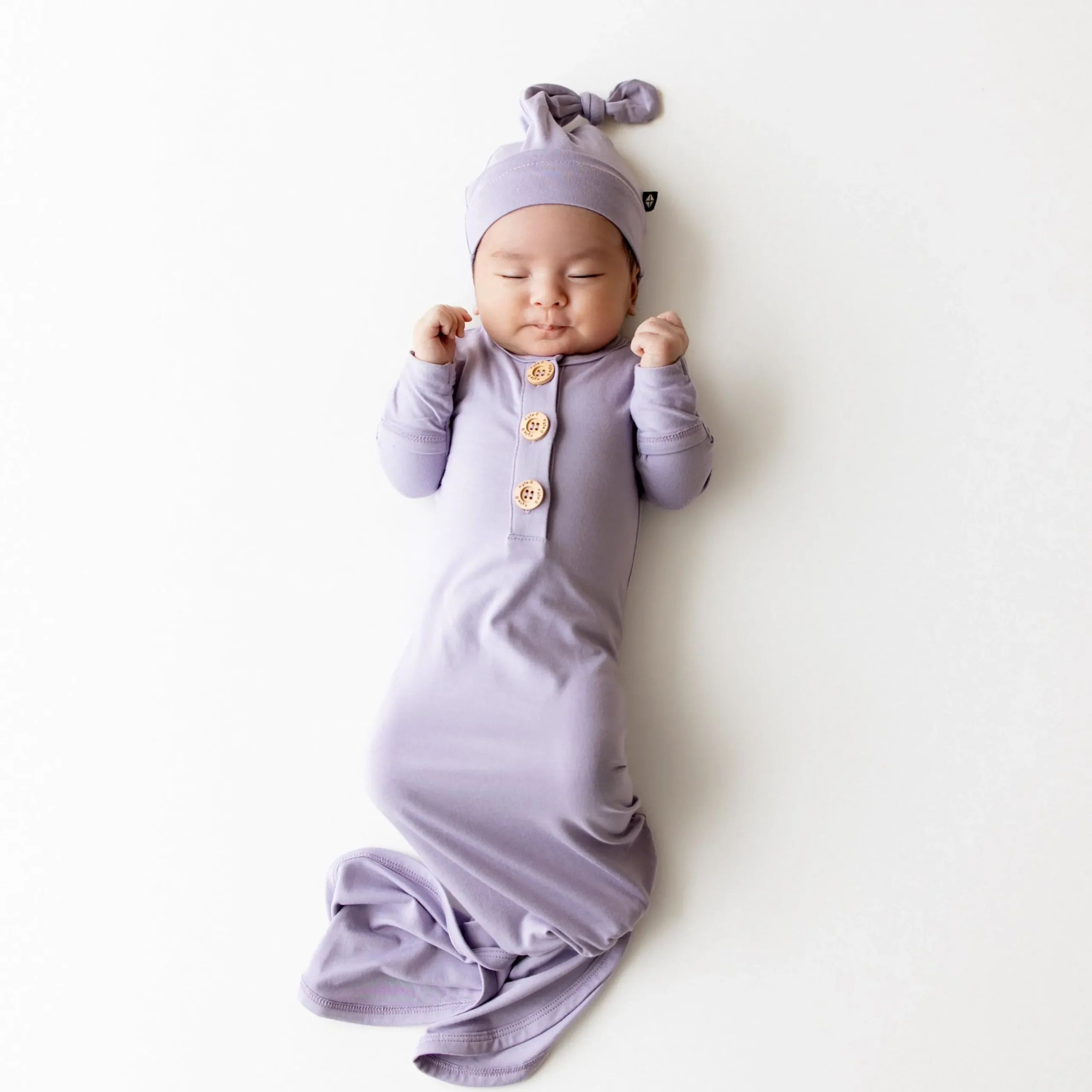 Knotted Gown with Hat Set in Taro
