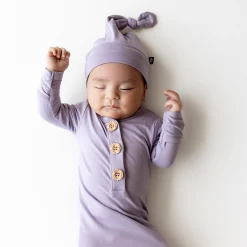 Knotted Gown with Hat Set in Taro