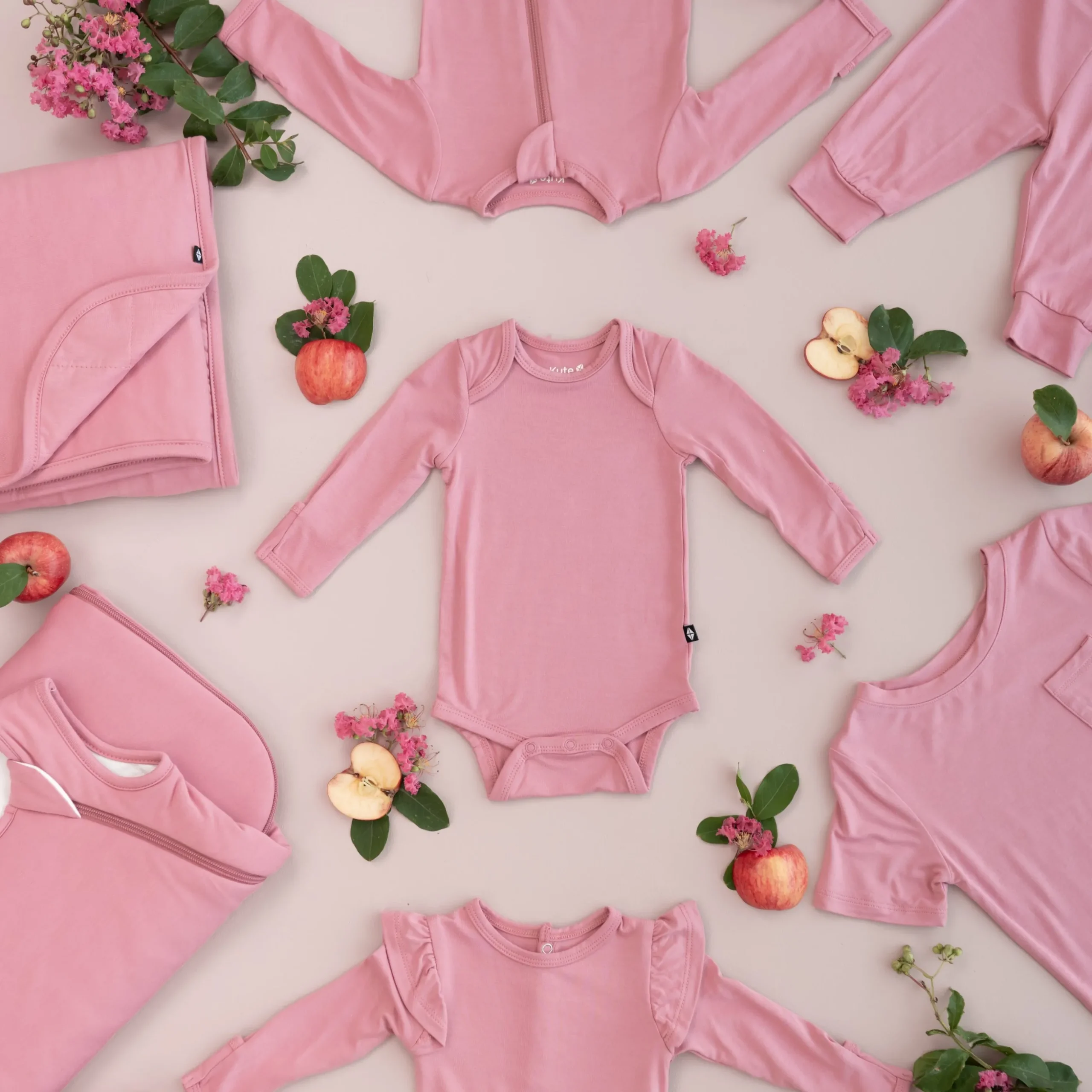 Long Sleeve Bodysuit in Apple Blossom