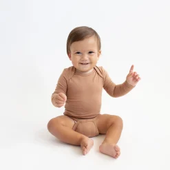 Long Sleeve Bodysuit in Latte
