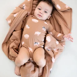 Long Sleeve Bodysuit in Pig