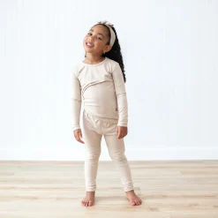 Long Sleeve Pajamas in Bisque