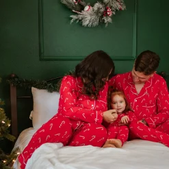 Long Sleeve Pajamas in Candy Cane