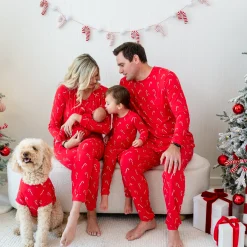 Long Sleeve Pajamas in Candy Cane
