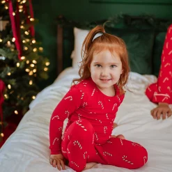 Long Sleeve Pajamas in Candy Cane