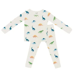 Long Sleeve Pajamas in Ecru Roar