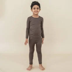 Long Sleeve Pajamas in Espresso
