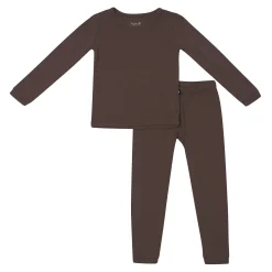 Long Sleeve Pajamas in Espresso