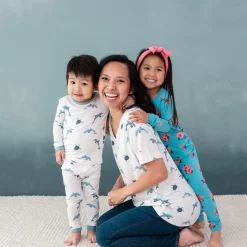 Long Sleeve Pajamas in Hibiscus