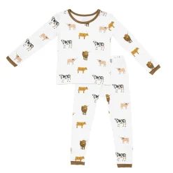 Long Sleeve Pajamas in Moo