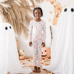 Long Sleeve Pajamas in Pastel Ghost