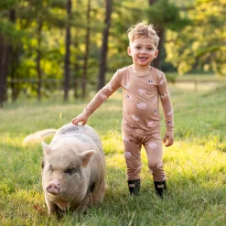 Long Sleeve Pajamas in Pig