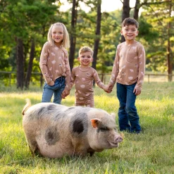 Long Sleeve Pajamas in Pig