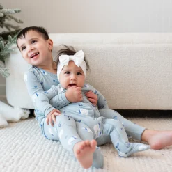 Long Sleeve Pajamas in Polar Lights