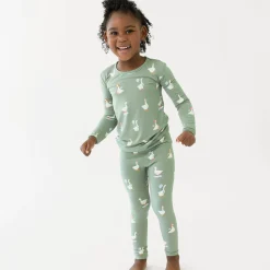 Long Sleeve Pajamas in Silly Goose