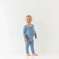 Long Sleeve Pajamas in Slate