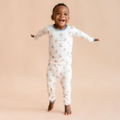 Long Sleeve Pajamas in Teddy Bear