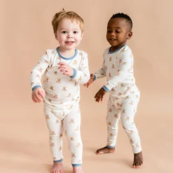 Long Sleeve Pajamas in Teddy Bear