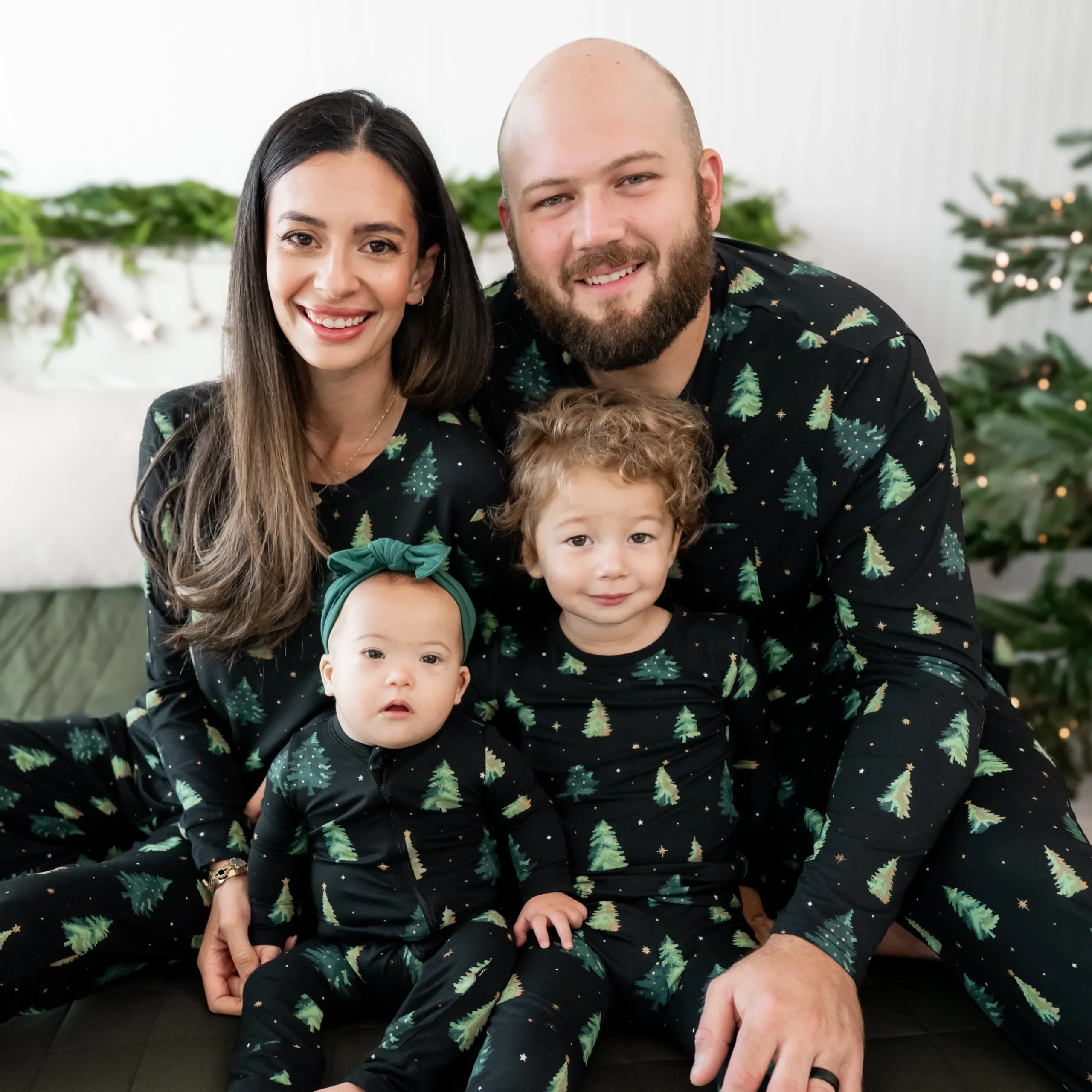 Long Sleeve Pajamas in Twinkle Tree