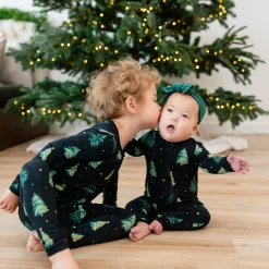 Long Sleeve Pajamas in Twinkle Tree