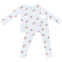 Long Sleeve Pajamas in Vintage Santa