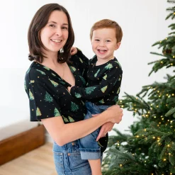 Long Sleeve Toddler Crew Neck Tee in Twinkle Tree