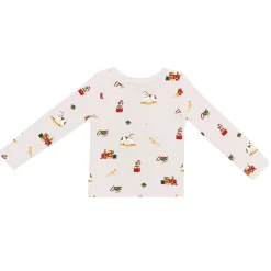 Long Sleeve Toddler Crew Neck Tee in Vintage Toys