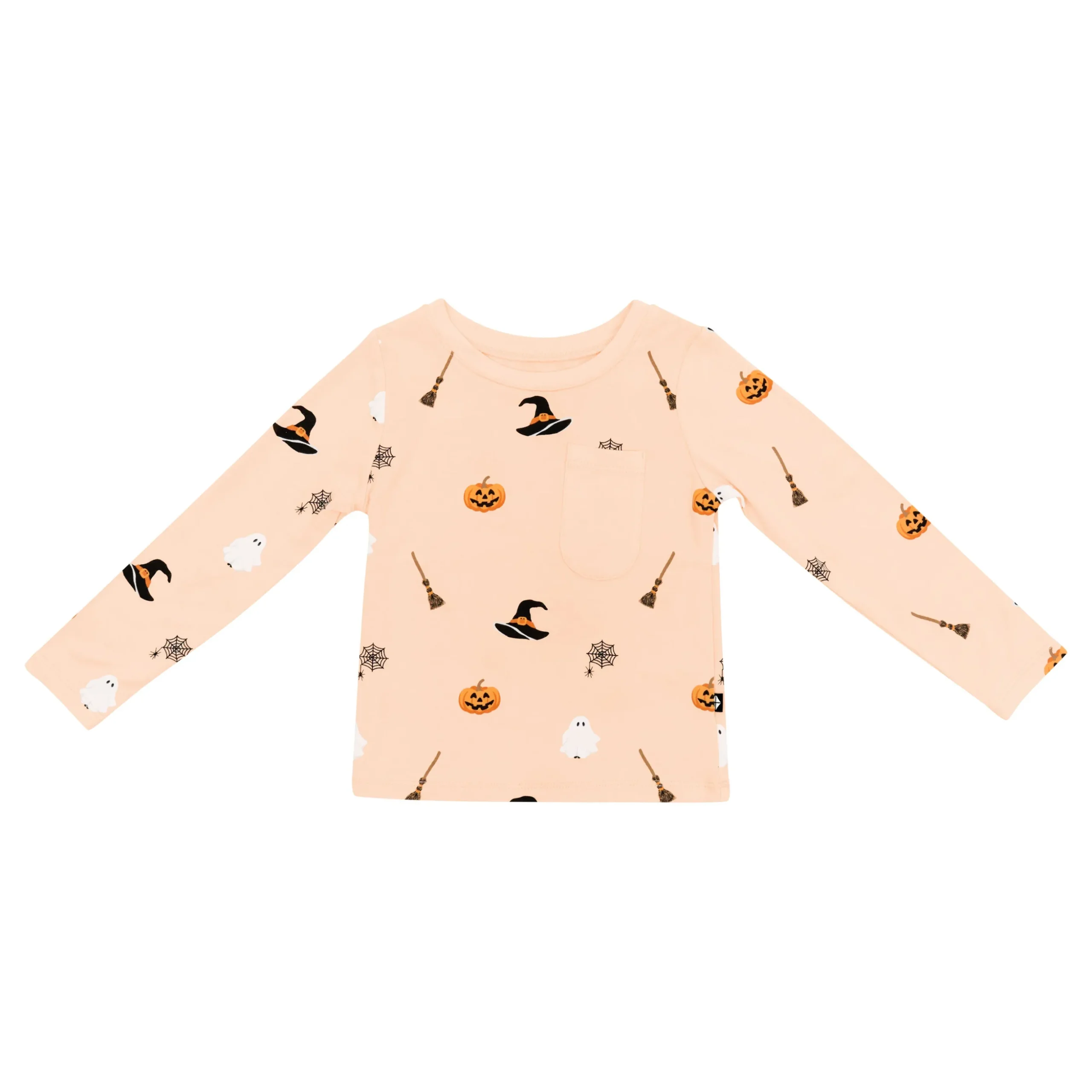 Long Sleeve Toddler Crew Neck Tee in Bewitched