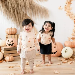 Long Sleeve Toddler Crew Neck Tee in Bewitched