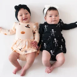 Long Sleeve Twirl Bodysuit Dress in Bewitched