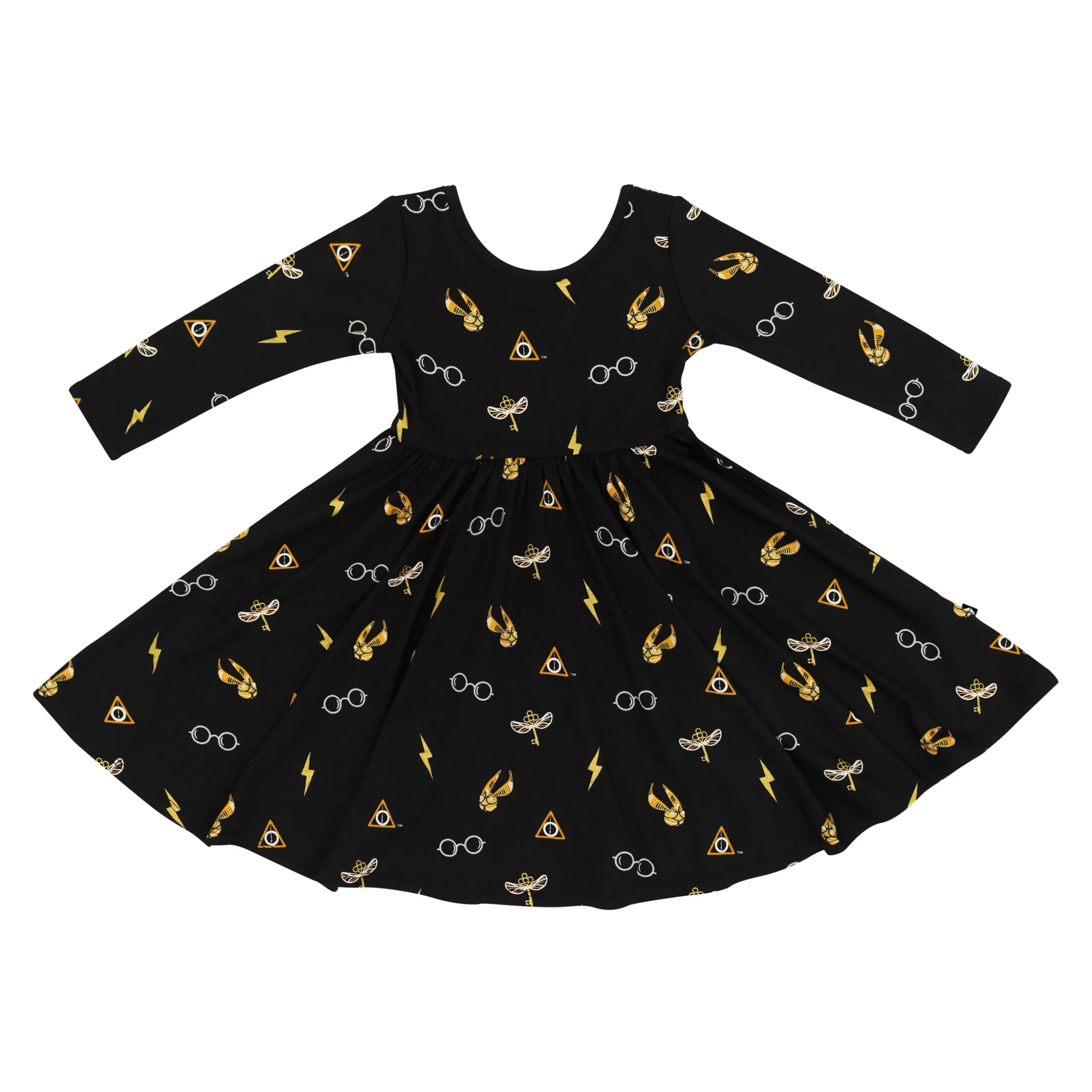 Long Sleeve Twirl Dress in Midnight Icon
