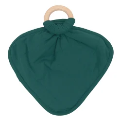 Lovey in Emerald with Removable Wooden Teething Ring
