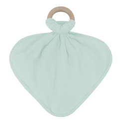 Lovey in Sage with Removable Wooden Teething Ring