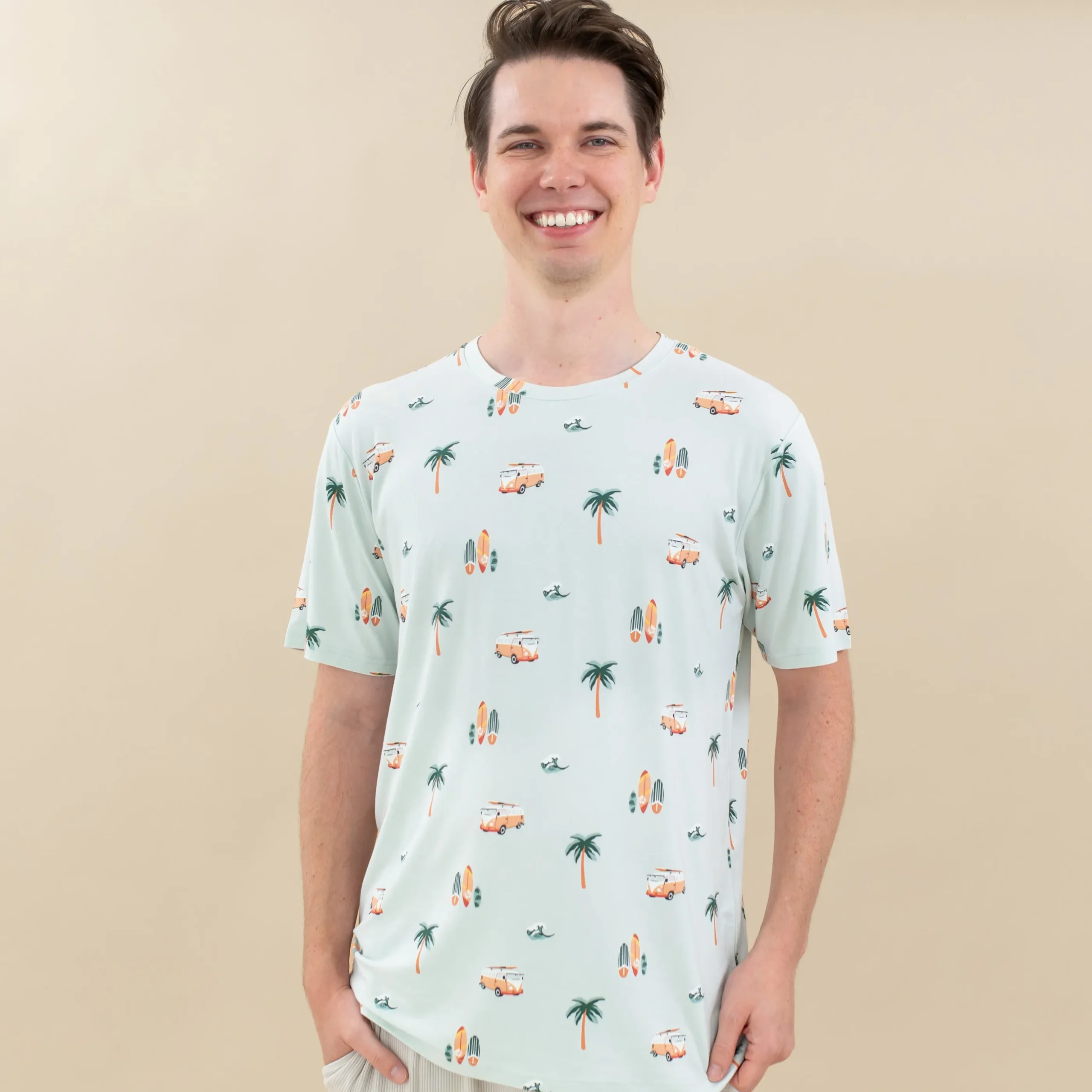 Men's Crew Neck Tee in Dew Surf