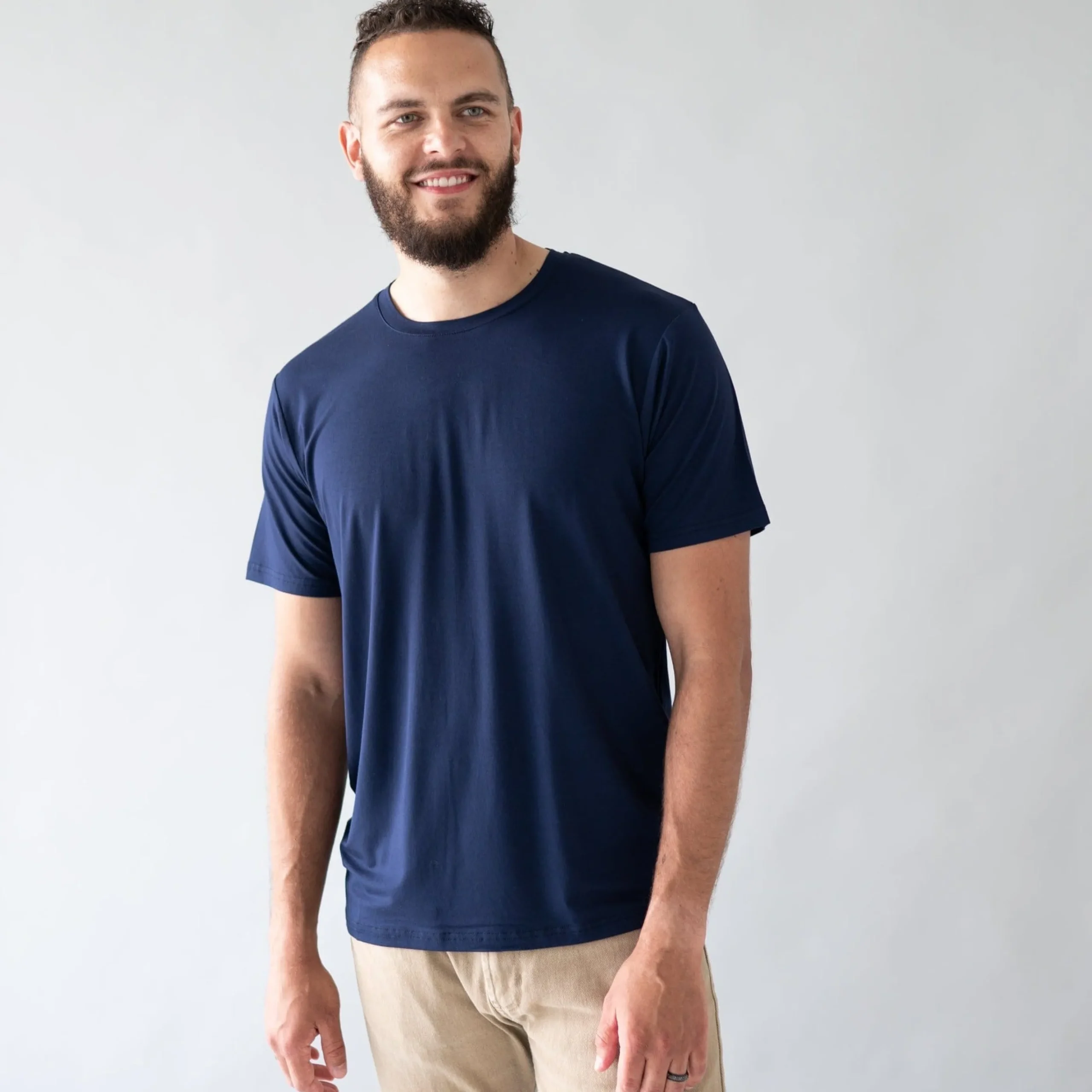 Men's Crew Neck Tee in Navy