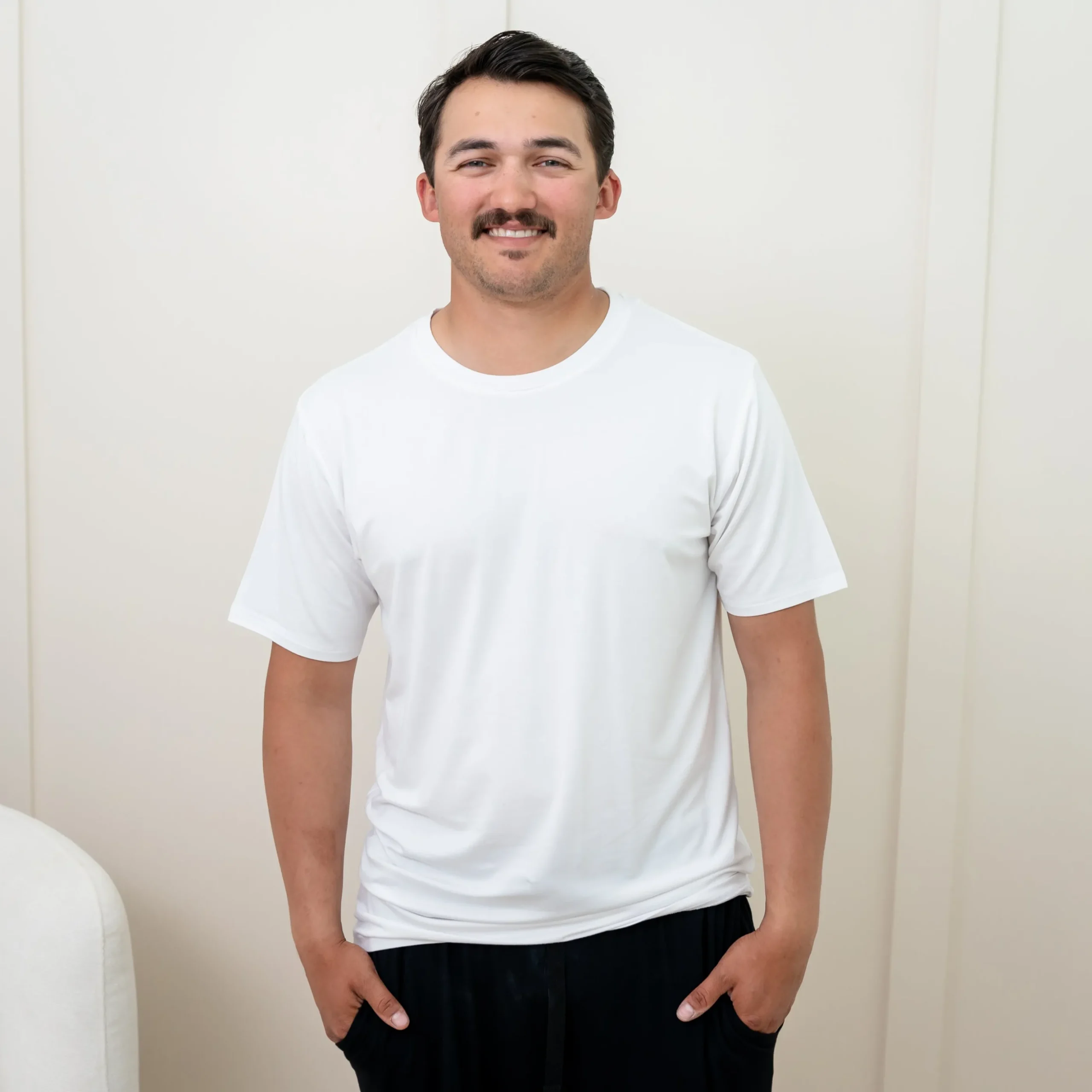 Men's Crew Neck Tee in Snow