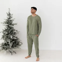 Men's Jogger Set in Gingham Fir