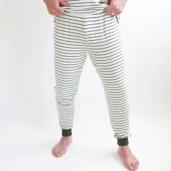 Men's Ribbed Henley Set in Fir Stripe