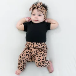Pant in Latte Leopard