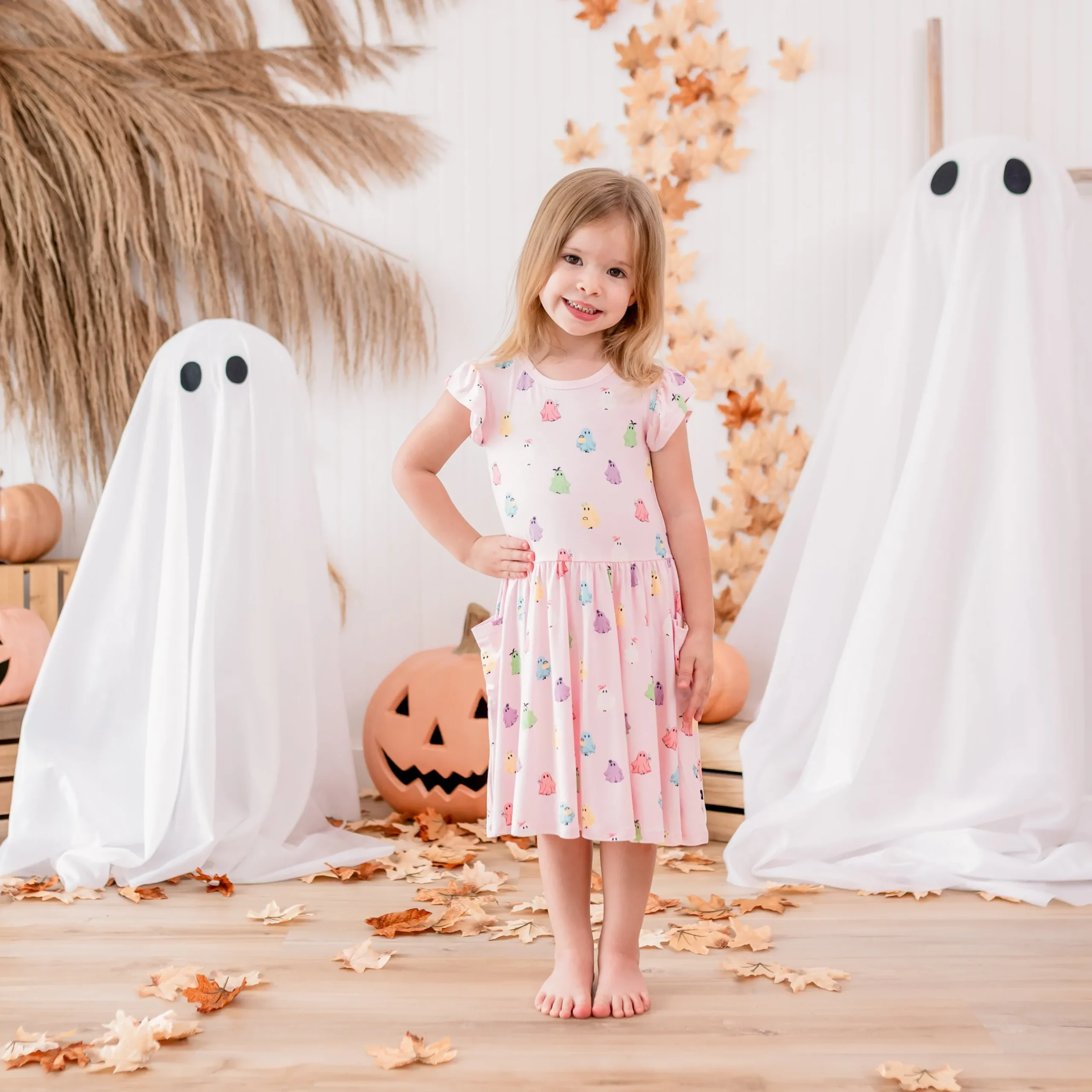 Pocket Dress in Pastel Ghost