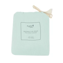 Ribbed Crib Sheet in Sage