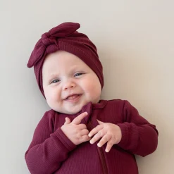 Ribbed Headwrap in Burgundy